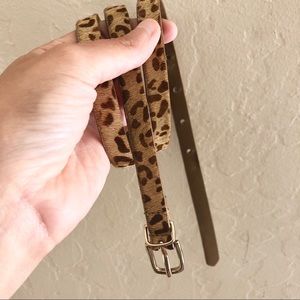 GAP calf hair leopard belt